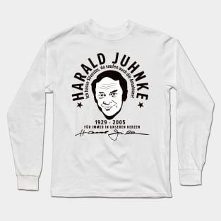 Harald Juhnke Portrait Logo - „Ich hasse Silvester“ Quote Design Long Sleeve T-Shirt